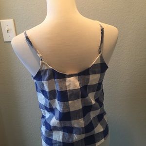NWT blue /white top